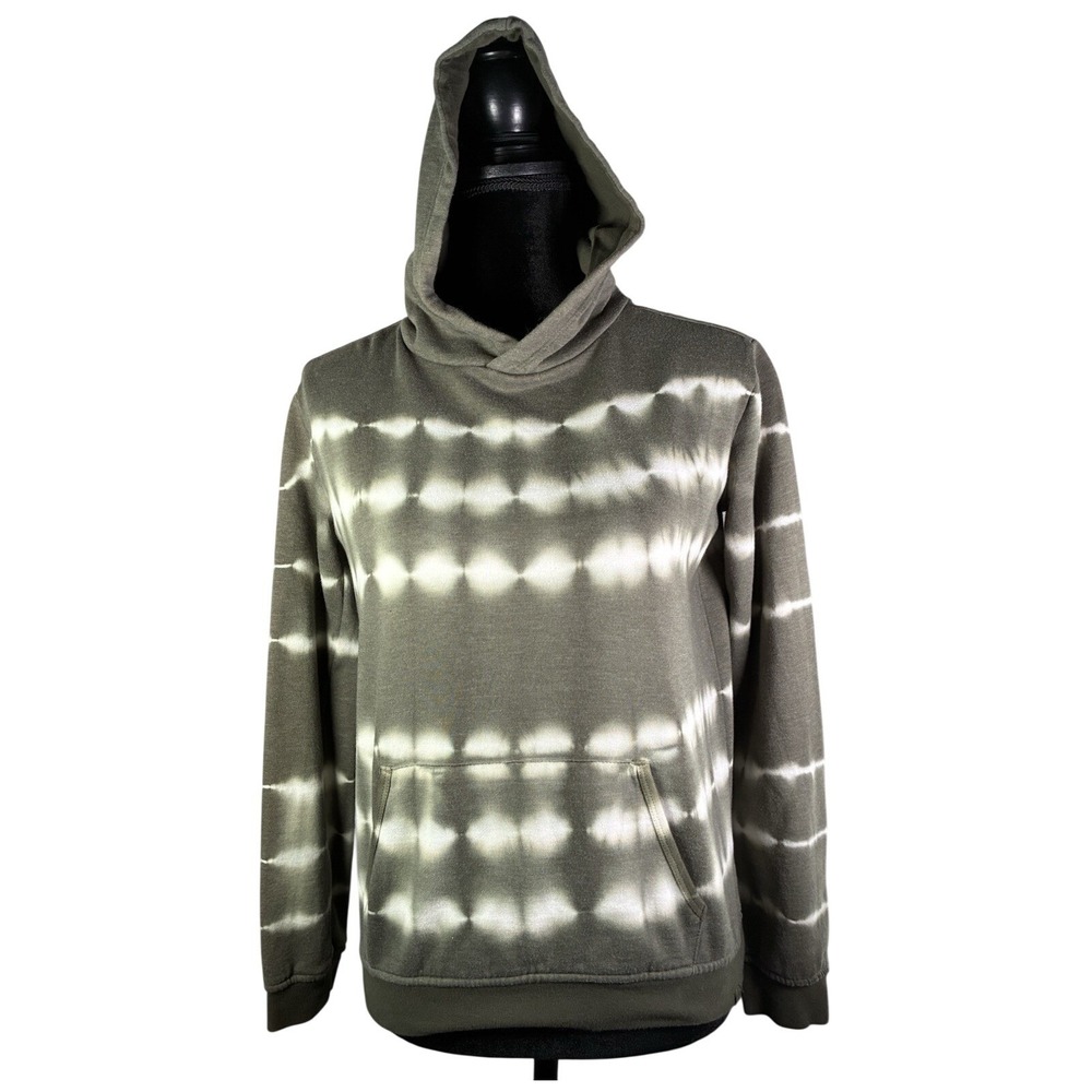 Retreat Los Angeles Kids Olive Green Horizontal Tie Dye Pullover Hoodie SZ 14/16